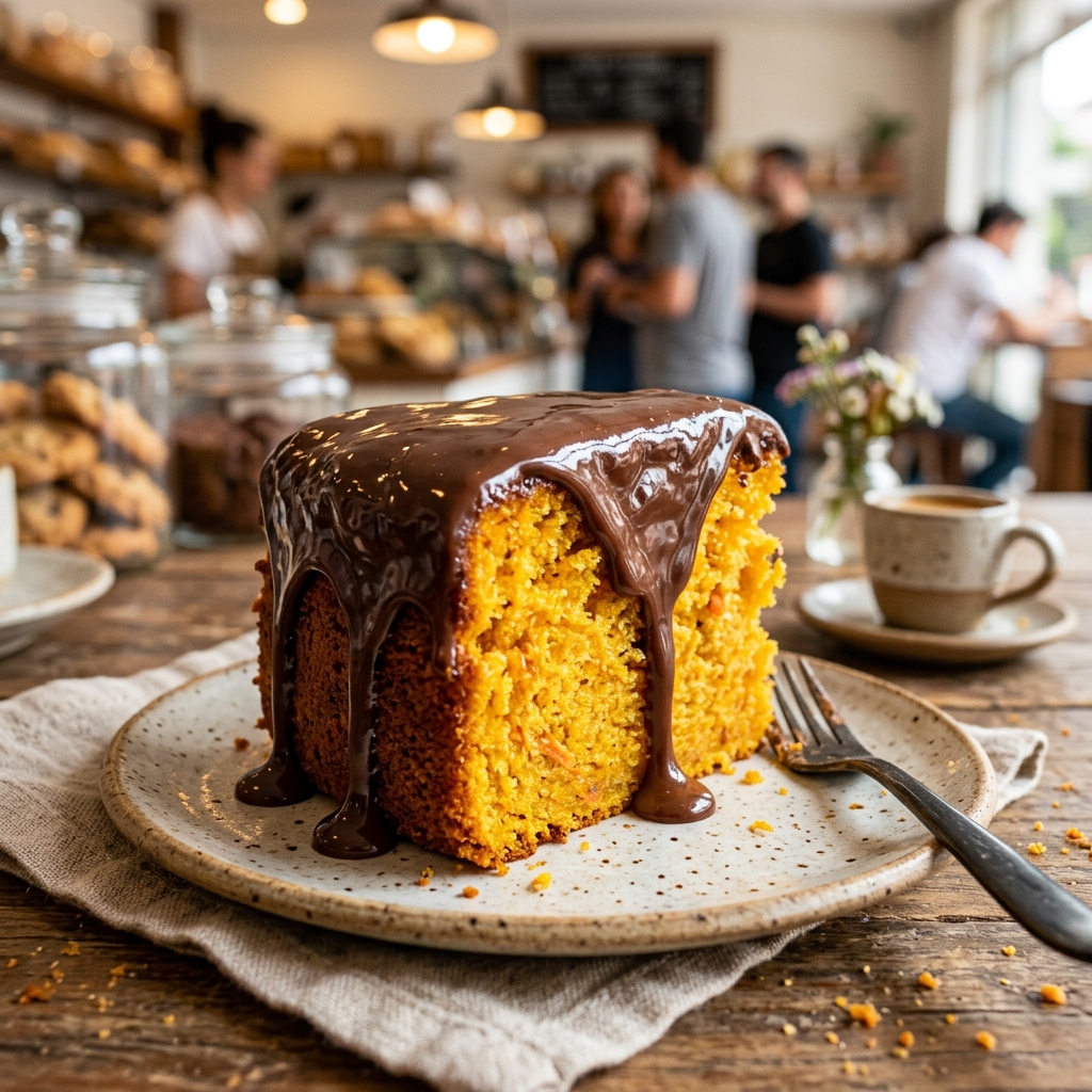 Bolo de Cenoura Vulcão
